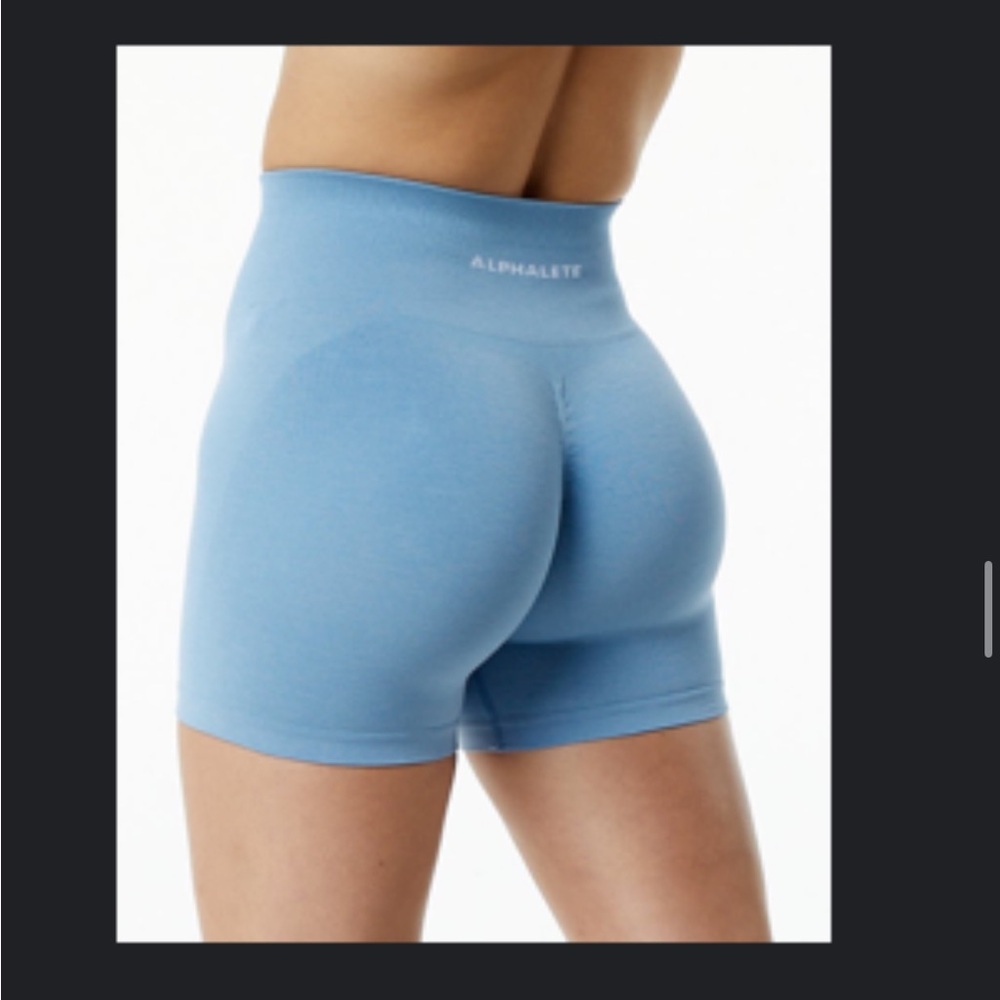 Alphalete Amplify Shorts 4.5 “ Washed Denim Bike Shorts